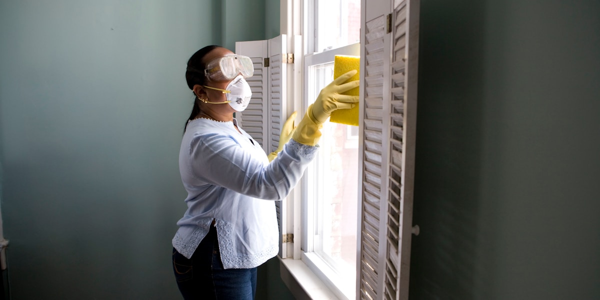 Pressure washing — cleaning a house exterior